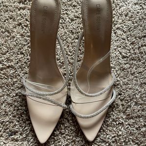 Beige high heels